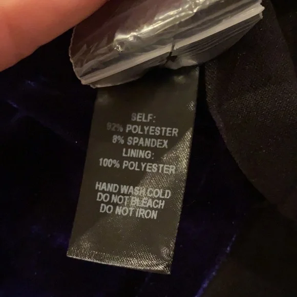 Lulu’s Navy Velour Style Dress Size Medium New - Picture 10 of 10